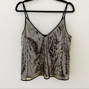 REBECCA MINKOFF | Gold Nora Sequin Cami